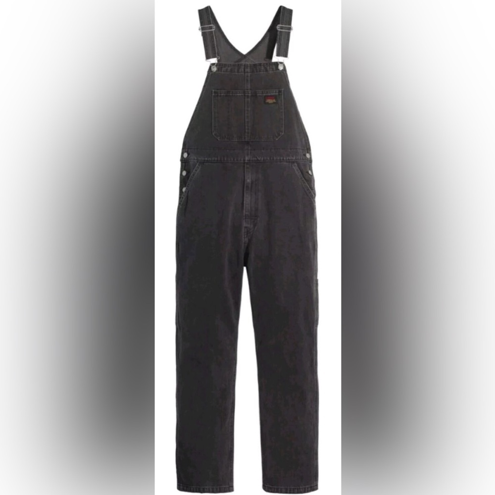 Levi's Relaxed Straight Fit Overalls Faded Gray